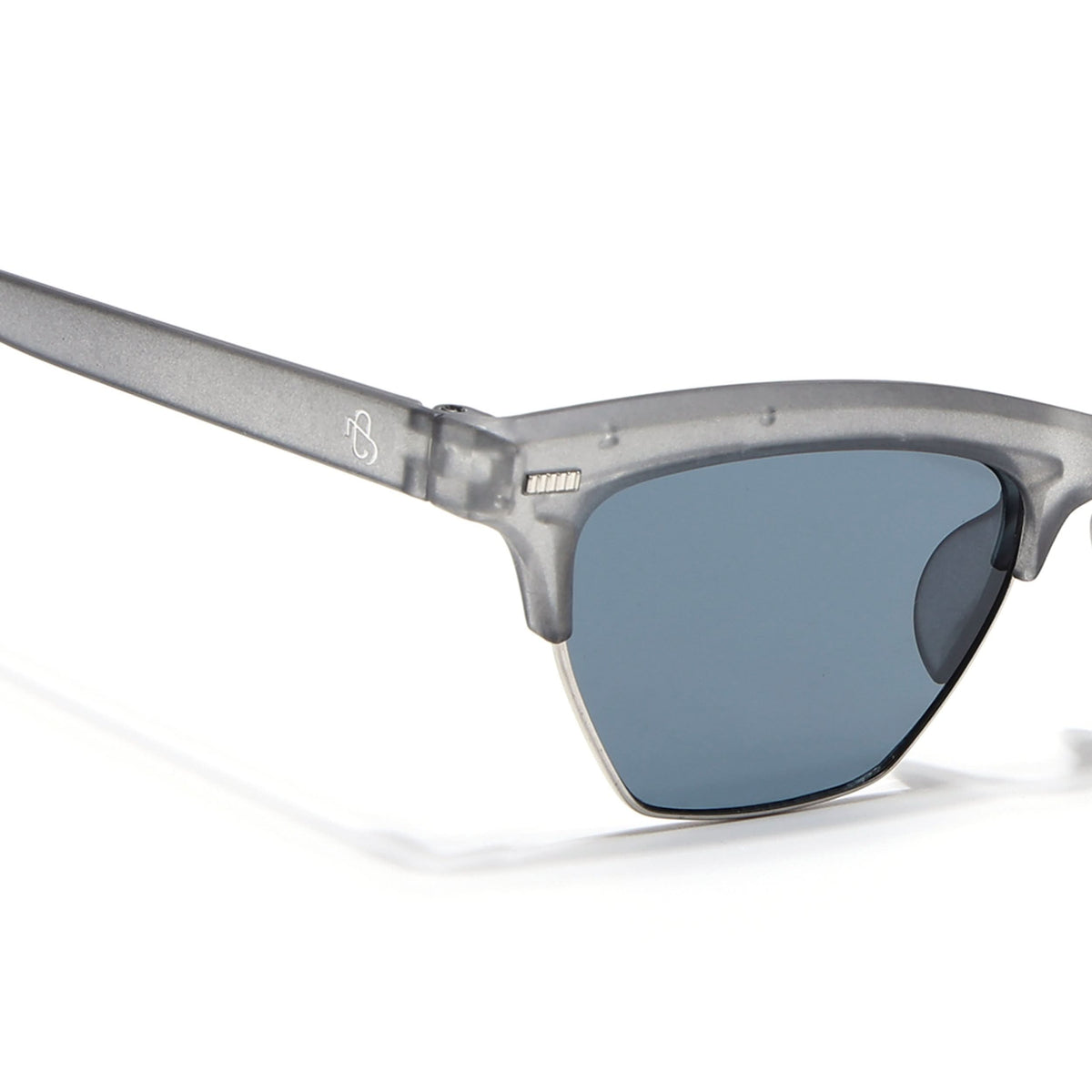 Eyejack Matte Grey Half Rim Sunglasses for Men and Women - view 4