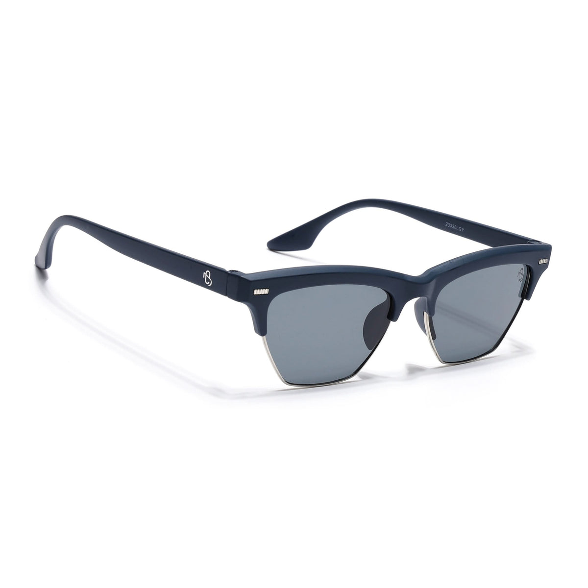 Eyejack Blue Half Rim Sunglasses for Men and Women - view 2