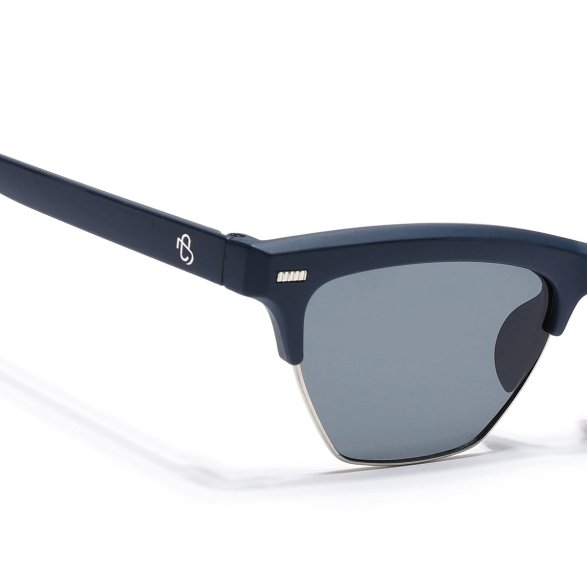 Eyejack Blue Half Rim Sunglasses for Men and Women - view 4