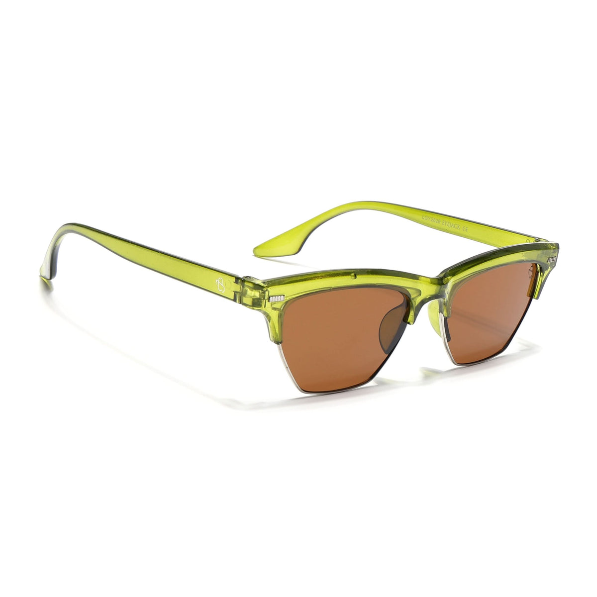 Eyejack Green Half Rim Sunglasses for Men and Women - Style 1216 - view 2