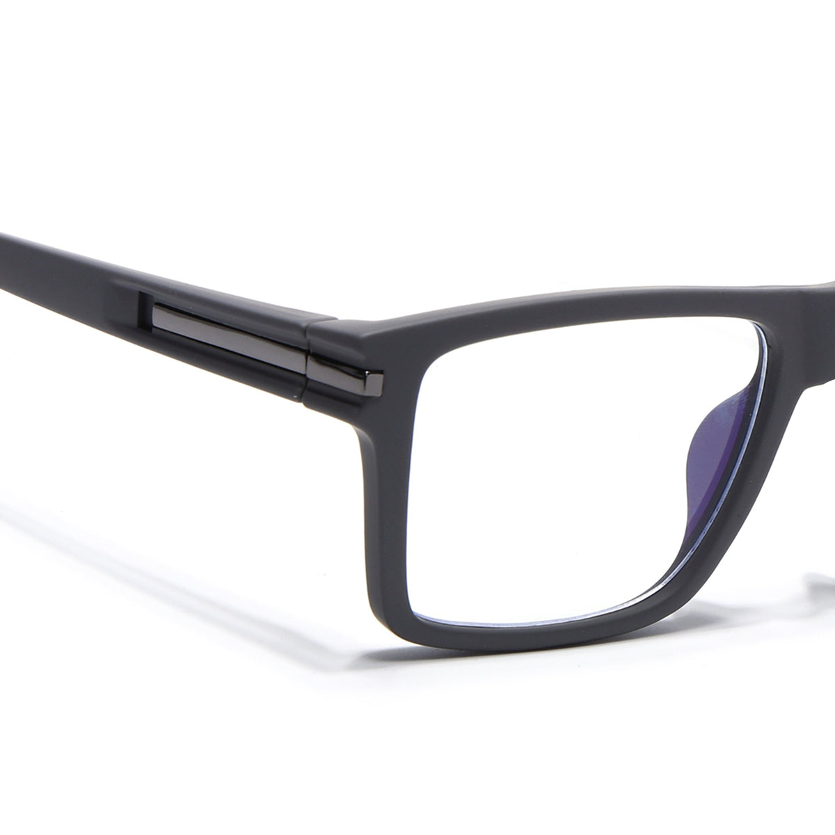Eyejack Crossline Grey Square Eyeglasses for Men and Women - Style 2094 - view 3