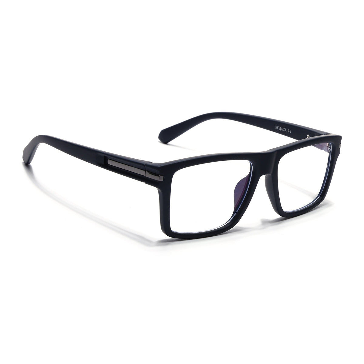 Eyejack Crossline Navy Blue Square Eyeglasses for Men and Women - Style 2095 - view 1