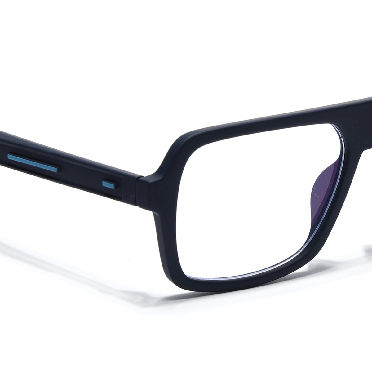Eyejack Crossline Navy Blue Wayfarer Eyeglasses for Men and Women - view 3