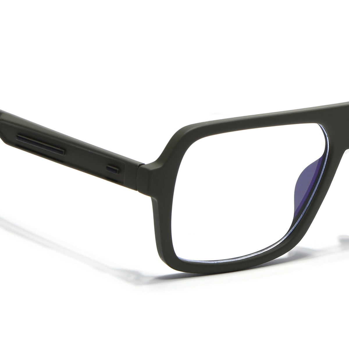 Eyejack Crossline Green Wayfarer Eyeglasses for Men and Women - view 3