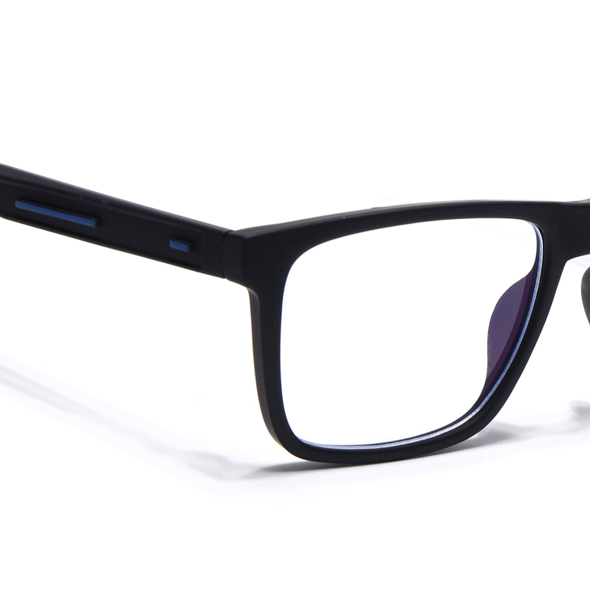 Eyejack Crossline Black Square Eyeglasses for Men and Women - Style 2105 - view 3