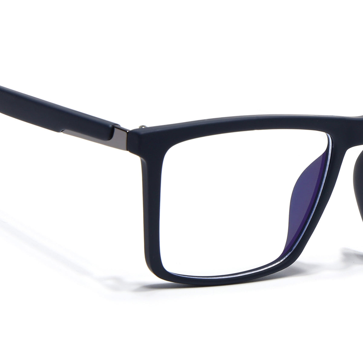 Eyejack Crossline Navy Blue Square Eyeglasses for Men and Women - Style 2113 - view 3