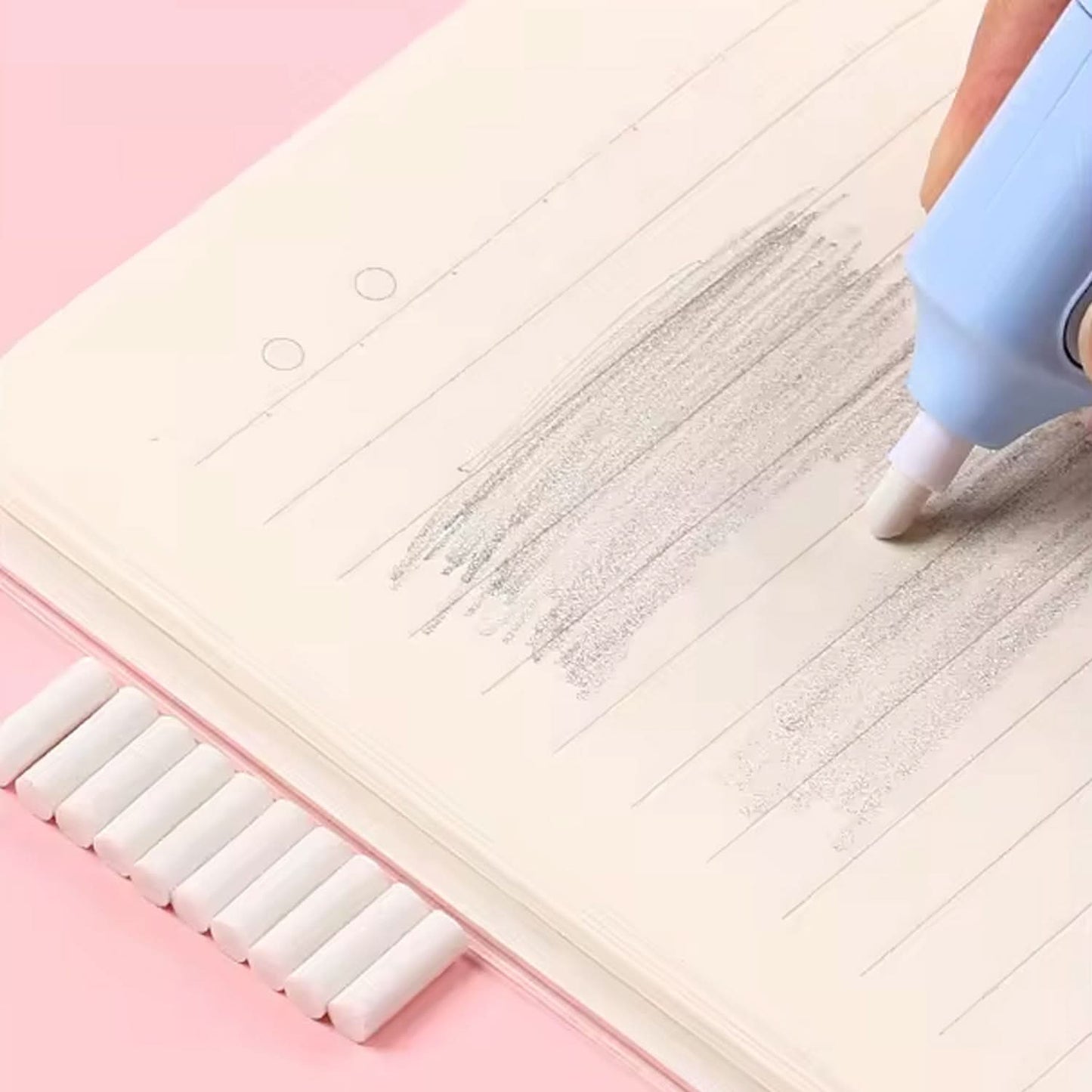 Electric Pencil Eraser with 10 Refills – Precision Erasing Tool for Students & Artists