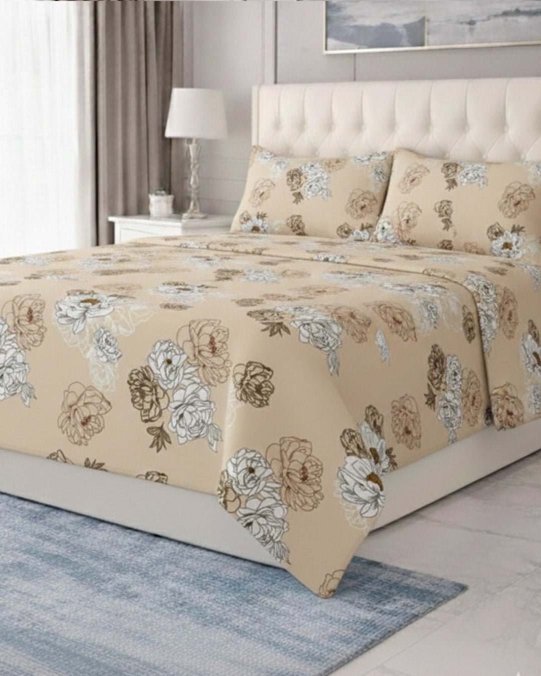 Quirky Home Cotton Rich King Bedsheet With 2 Pillow Covers