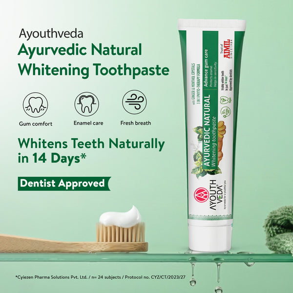 Ayurvedic Natural Whitening toothpaste Pack of 3 (100 gm) Aimil Ayouthveda
