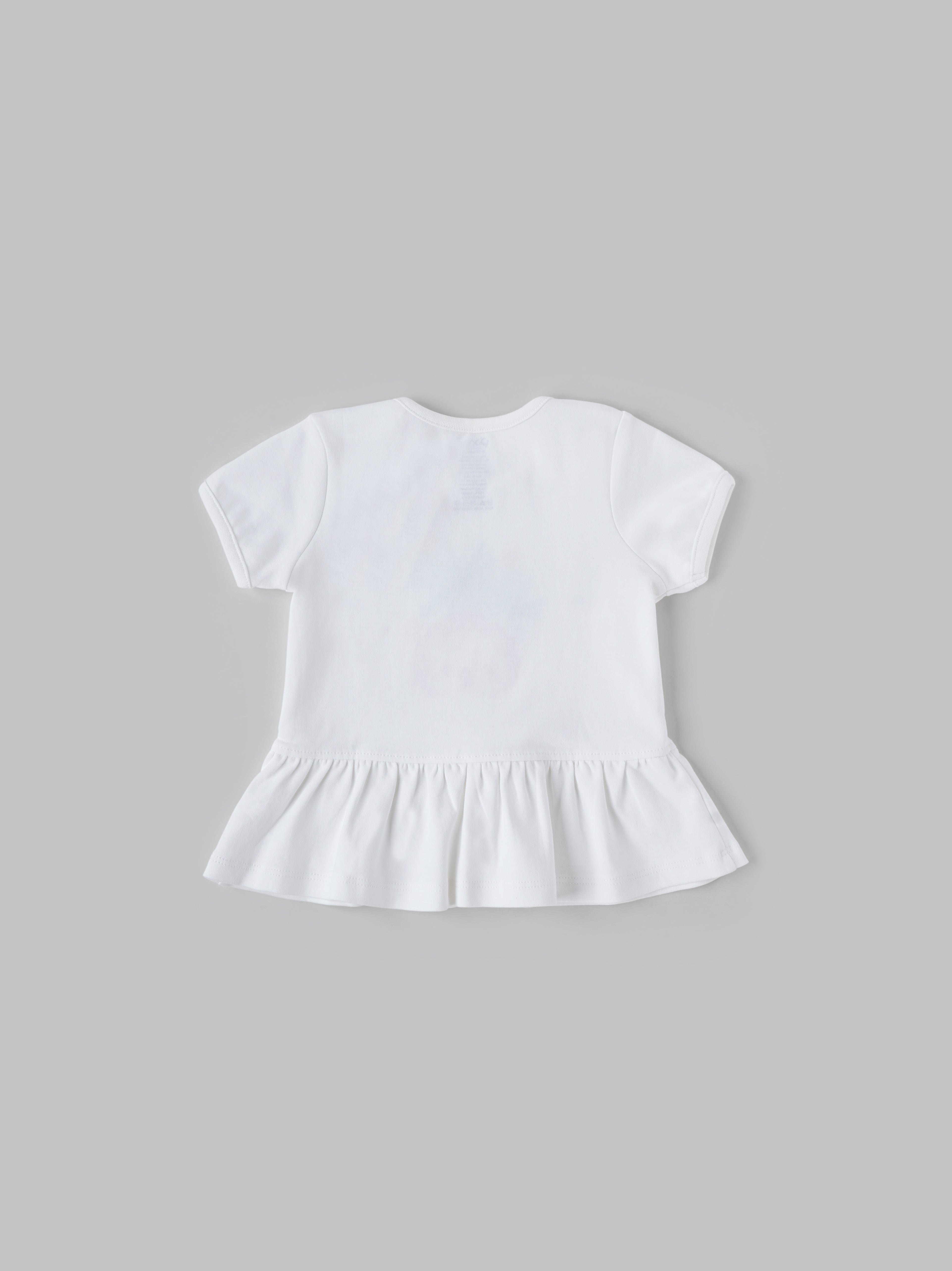 Popees Short Sleeve (3–36 Months) Chest Printed Top for Newborn Girls - Image 2