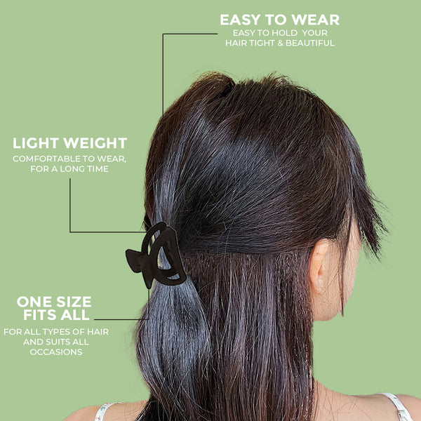 Prolume Black Hair Clutchers Clips For Hair Accessories For Women Girl Hair Clutchers Stylish & Durable In Different Shape