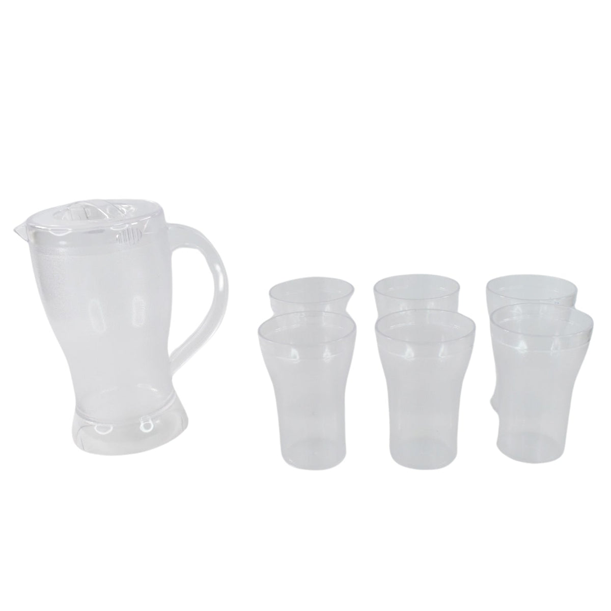 Apex Unbreakable Lemon Jug Set With 6 Glasses 1200ml Jug + 300ml Glasses Approx HP DD