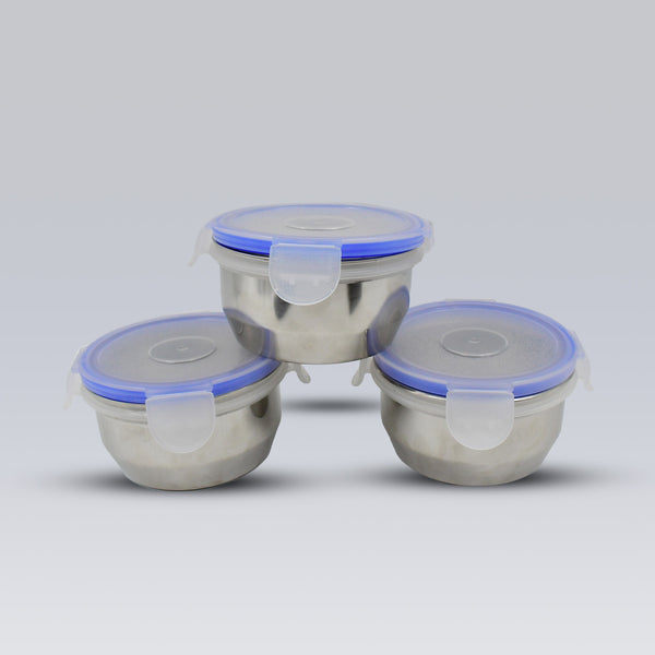 Airtight Leak Proof Stainless Steel Container Multi Compartment Lunch Box Carry To All Type Lunch In Lunch Box Premium Quality Lunch Box Ideal For Office School Kids Travelling Ideal (3 Different Lunch Box)