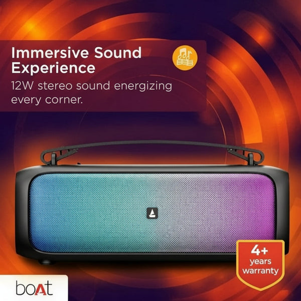 boAt stone Beam Portable Bluetooth Speaker with 12W RMS Stereo Sound, Bluetooth v5.1, AUX, and USB xpresselectronics