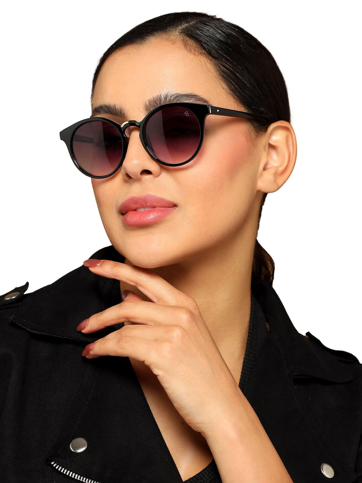 Eyejack Black & Golden Cateye Sunglasses for Men and Women - Style L886 - worn by a male model