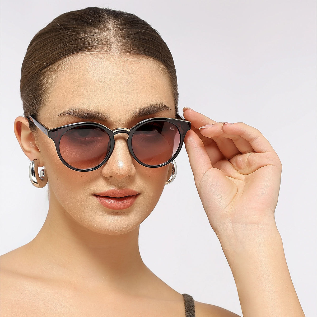 Eyejack Brown & Golden Cateye Sunglasses for Men and Women - Style L887 - view 7