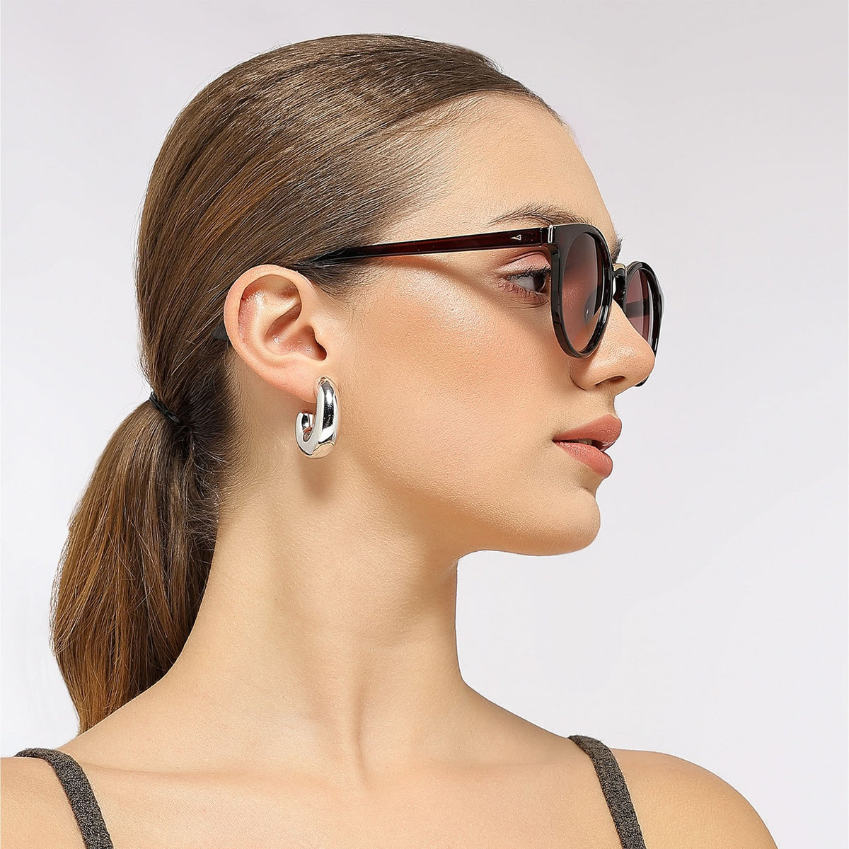 Eyejack Brown & Golden Cateye Sunglasses for Men and Women - Style L887 - view 8