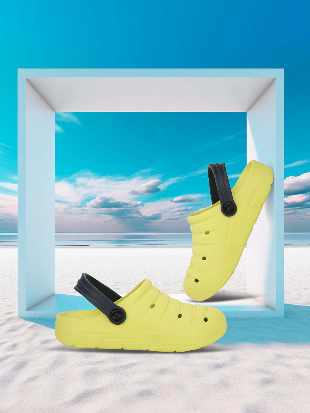 Floatz Boy's Yellow Casual Clog Sandal - Yellow - View 6