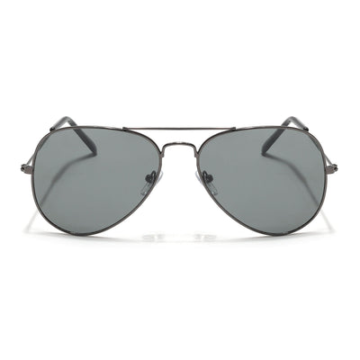 Classic Grey Aviator Sunglasses for Men and Women - view 2