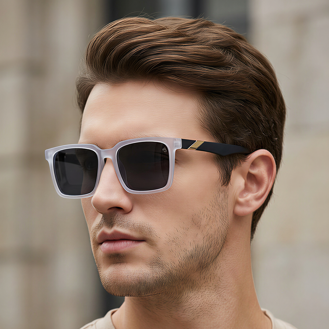 Eyejack Grey Square Sunglasses for Men and Women - Style 1076 - view 1