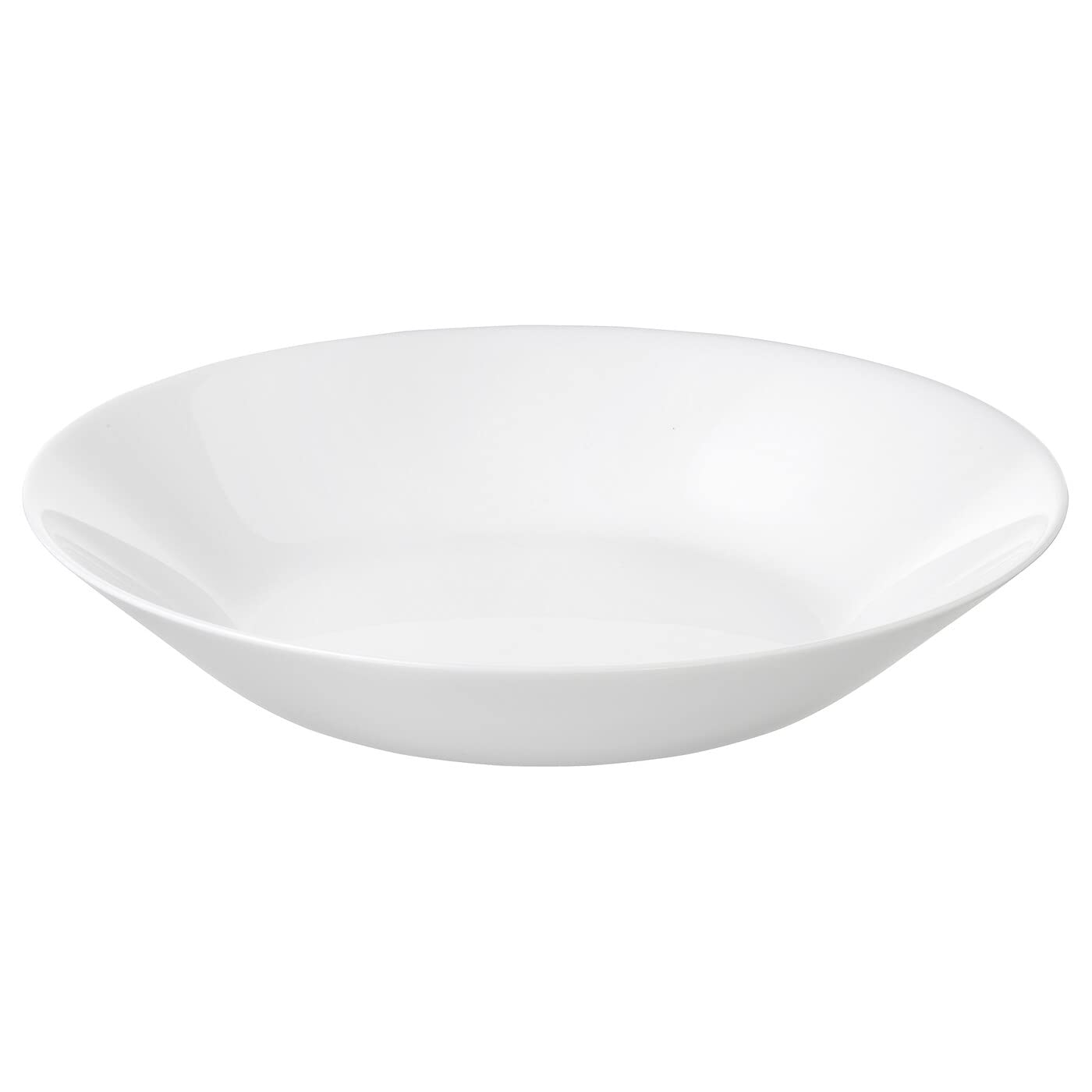 BS Case IKEAA Tempered Opal Glass Dinnerware Plates and Bowls (Pack of 6) (Deep plate, white20 cm (8"))