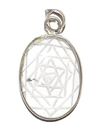 Spatika Sreeyantram Engraved Pendant