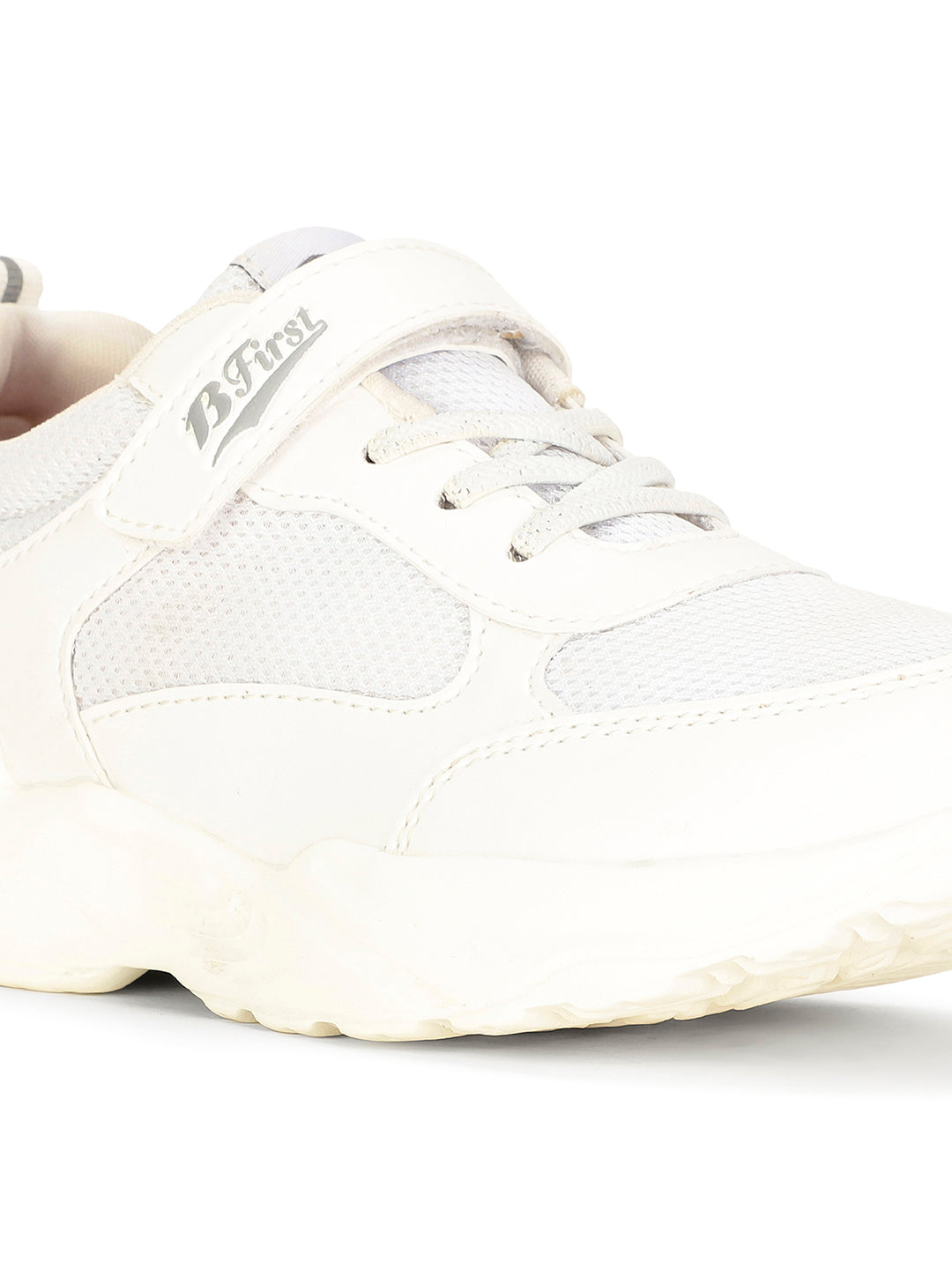 Bata Kids' Unisex White Velcro Oxford School Shoes - White