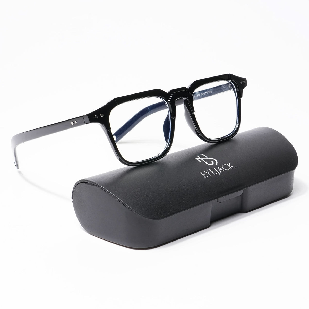 Eyejack Shine Black Square Eyeglasses for Men and Women - Style L504 - view 6