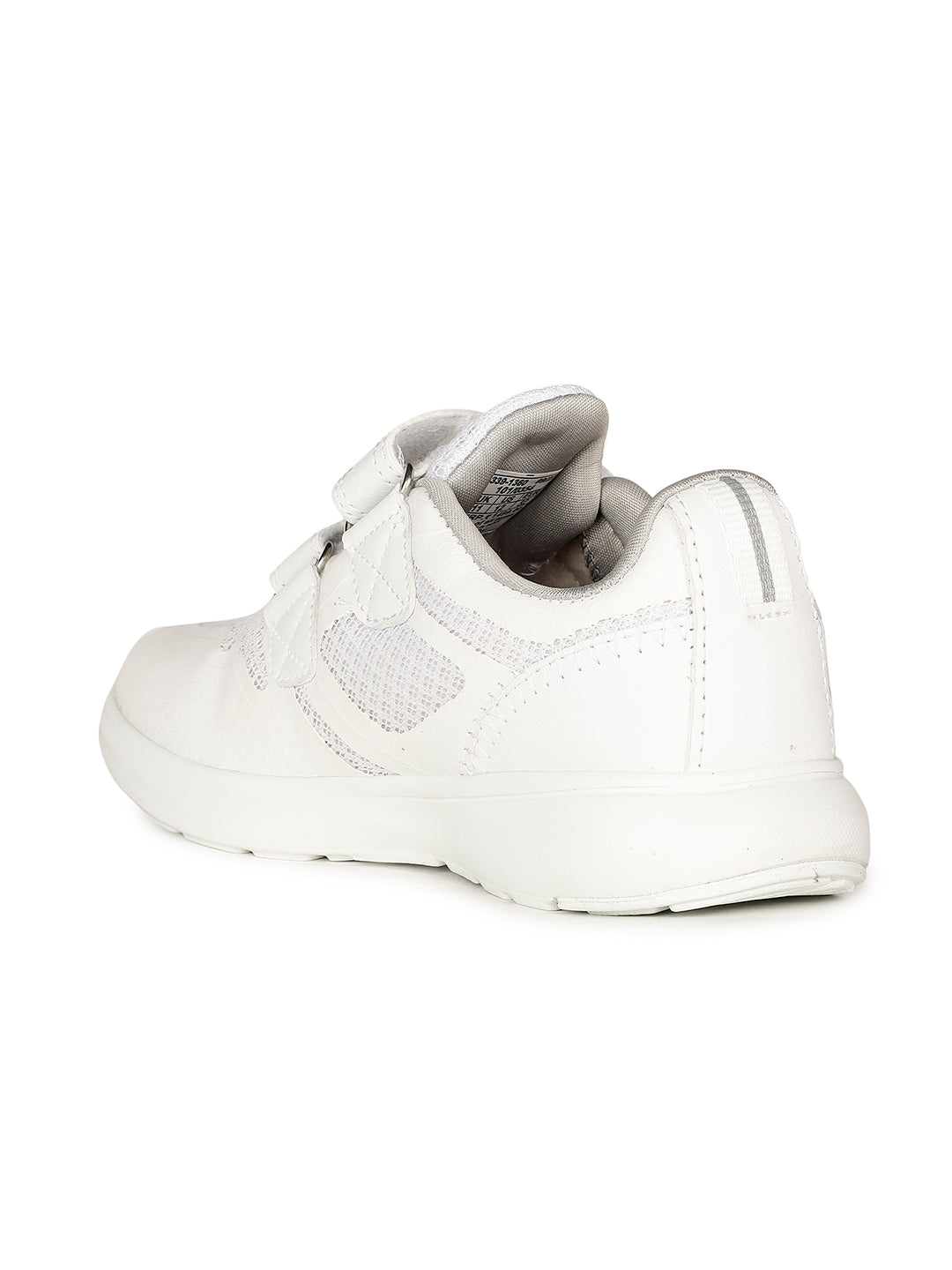 Bata Kids Unisex White Velcro Strap Oxford School Shoes - White - View 3