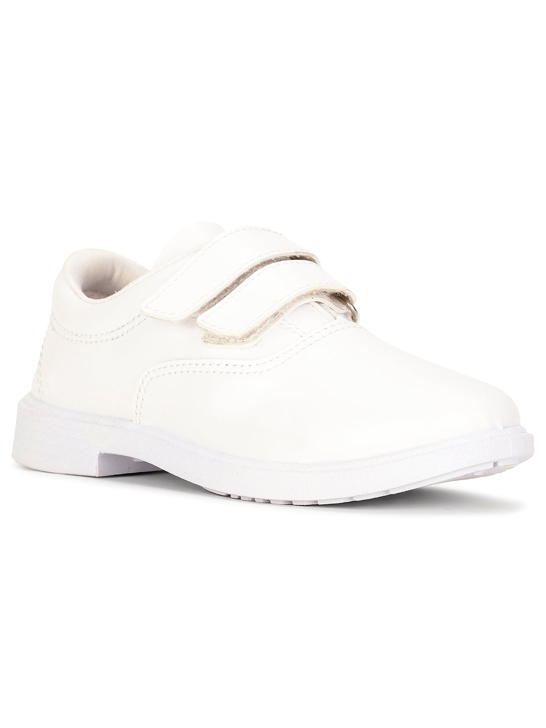 Bata Girl's White Velcro School Shoes - White