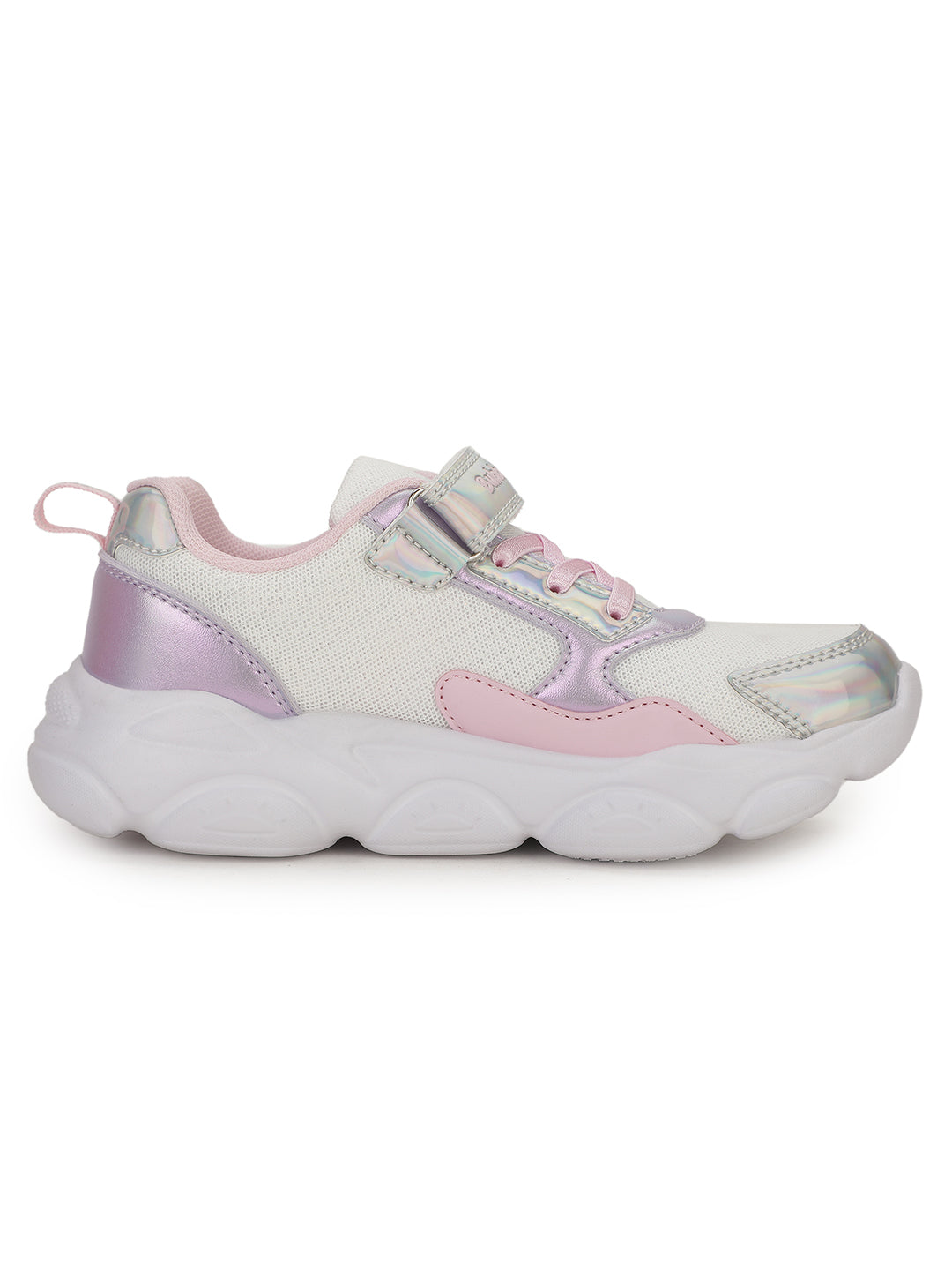 Bubblegummers Girl's White Casual Velcro Strap Shoes - White - View 2