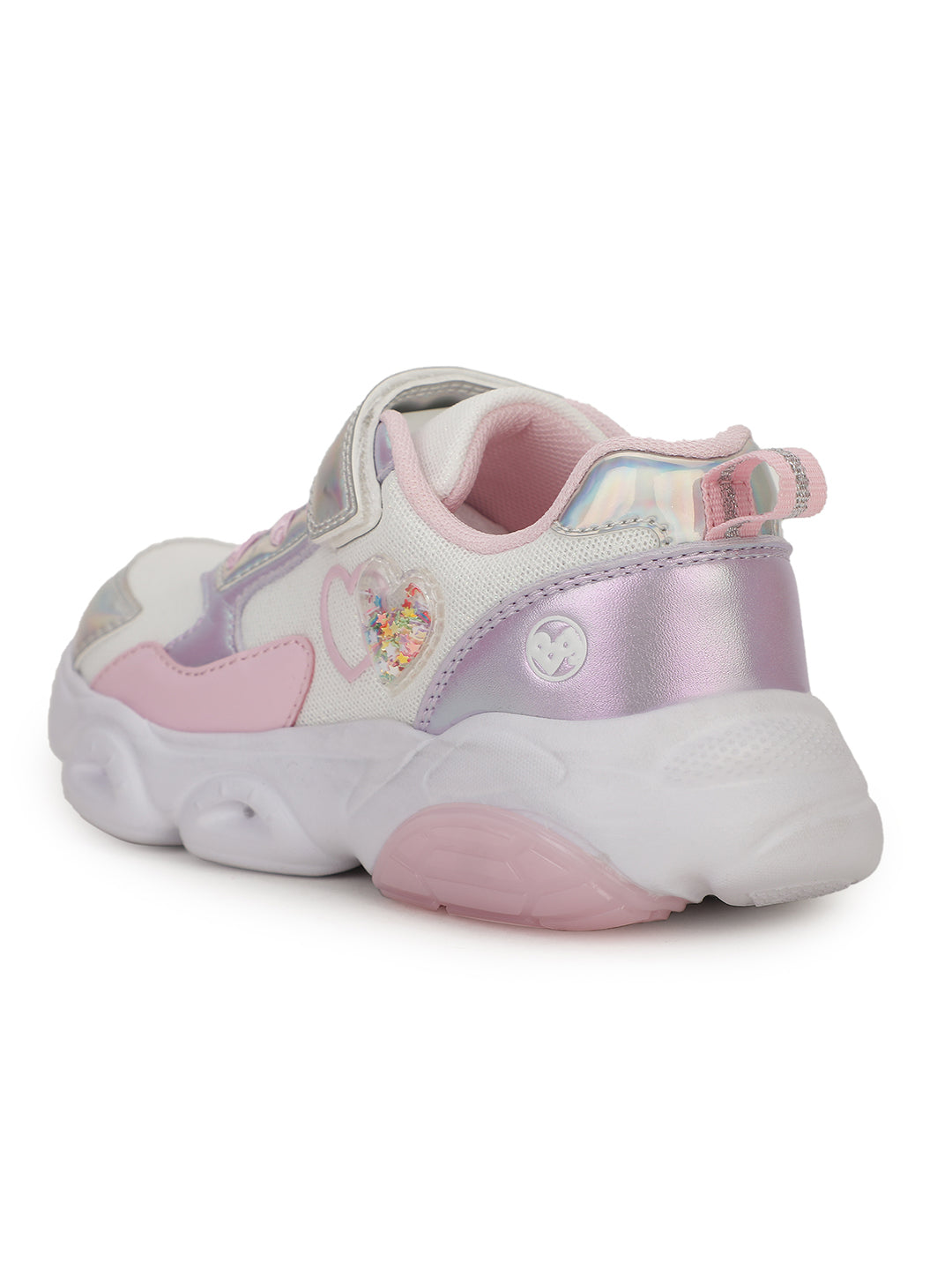 Bubblegummers Girl's White Casual Velcro Strap Shoes - White - View 3