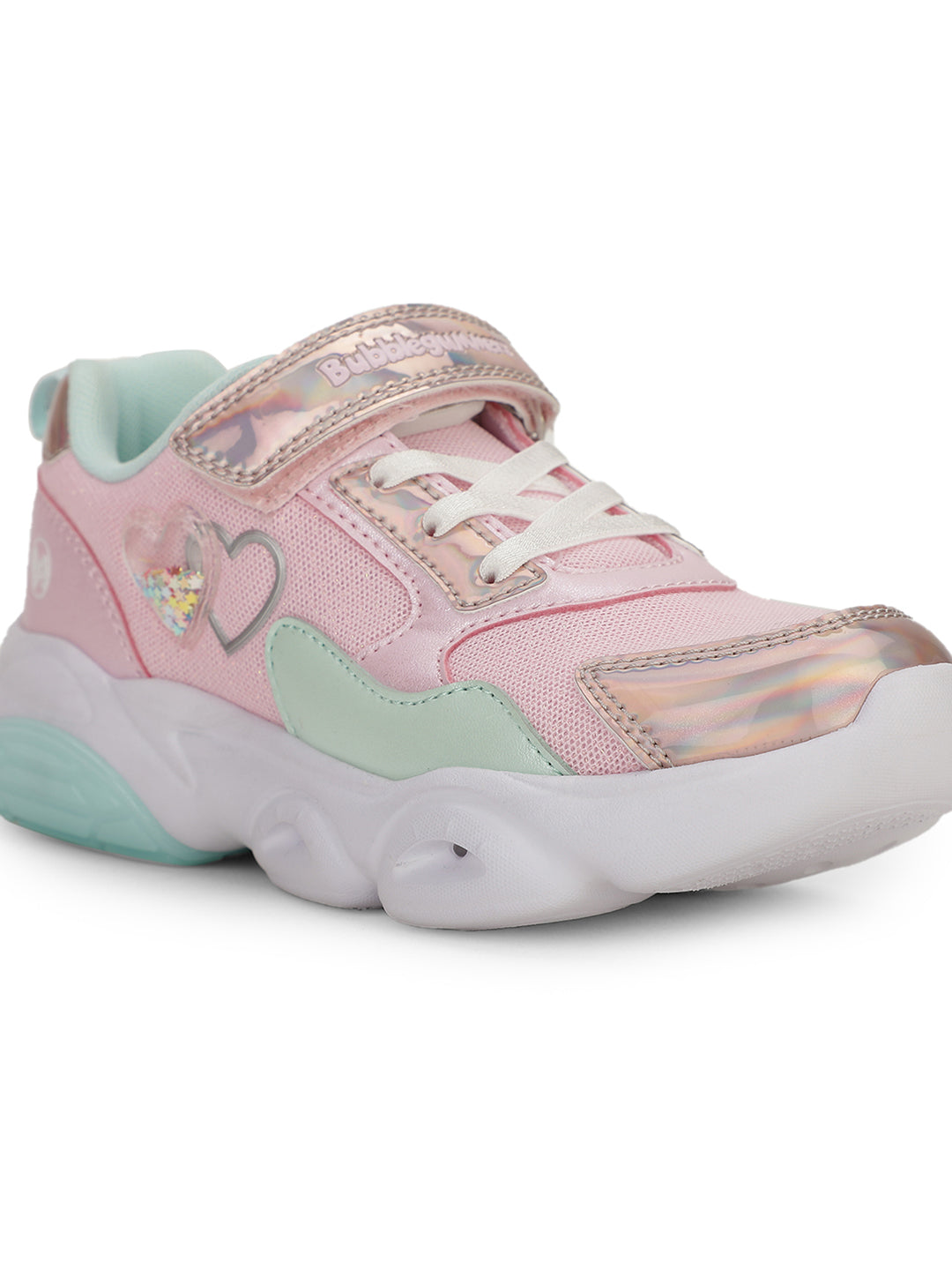 Bubblegummers Girl's Pink Casual Velcro Strap Shoes - Pink - View 5