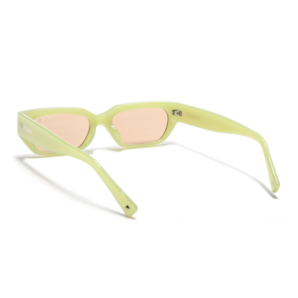 Eyejack Green Rectangle Sunglasses for Men and Women - view 6