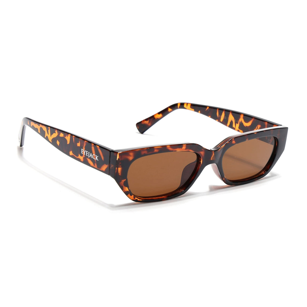 Eyejack Demi Brown Rectangle Sunglasses for Men and Women - Style L988 - view 2
