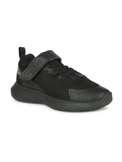 Bata Kids Unisex Black Velcro Strap School Shoes - Black - View 1