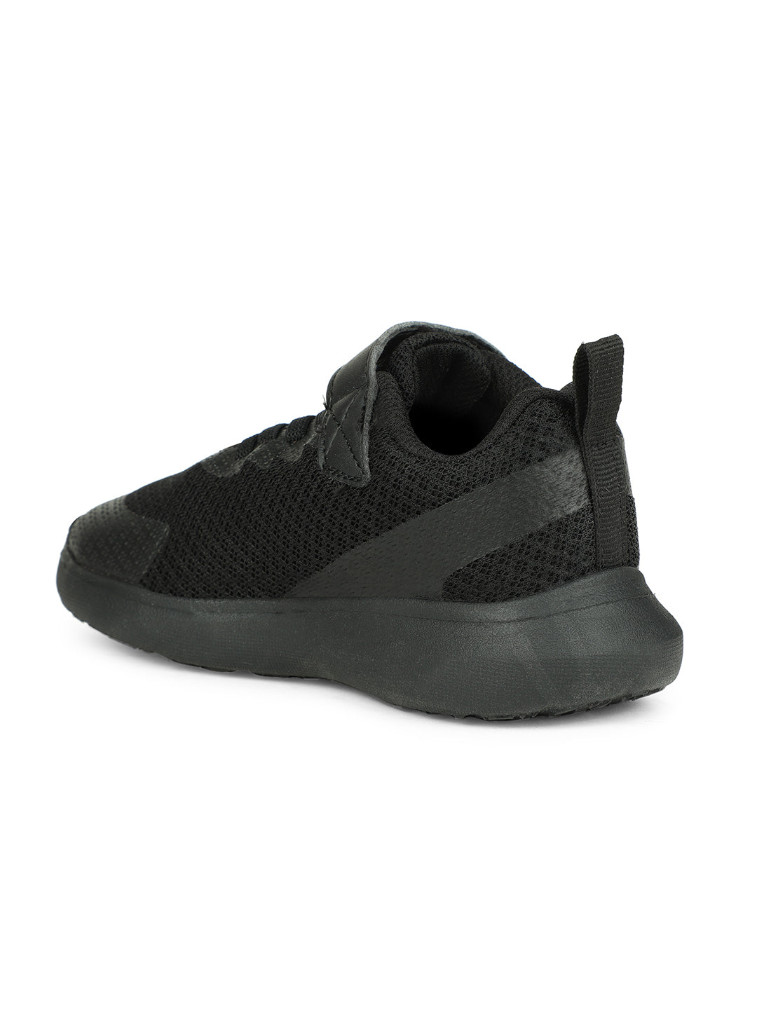Bata Kids Unisex Black Velcro Strap School Shoes - Black - View 3