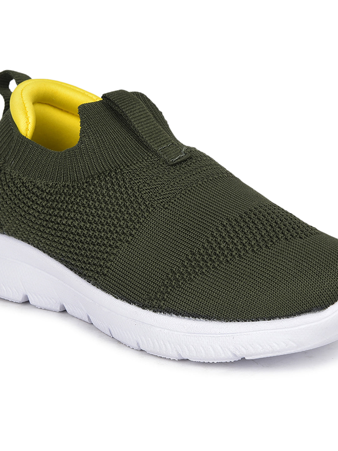Bubblegummers Boy's Olive Casual Slip-on Shoes - Olive - View 5