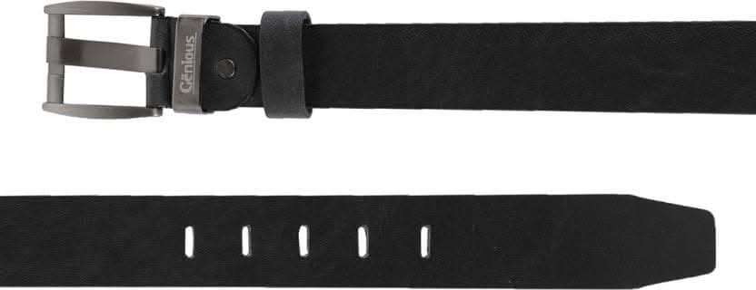ZEVORA Men Formal Black Genuine Leather Belt - HalfPe