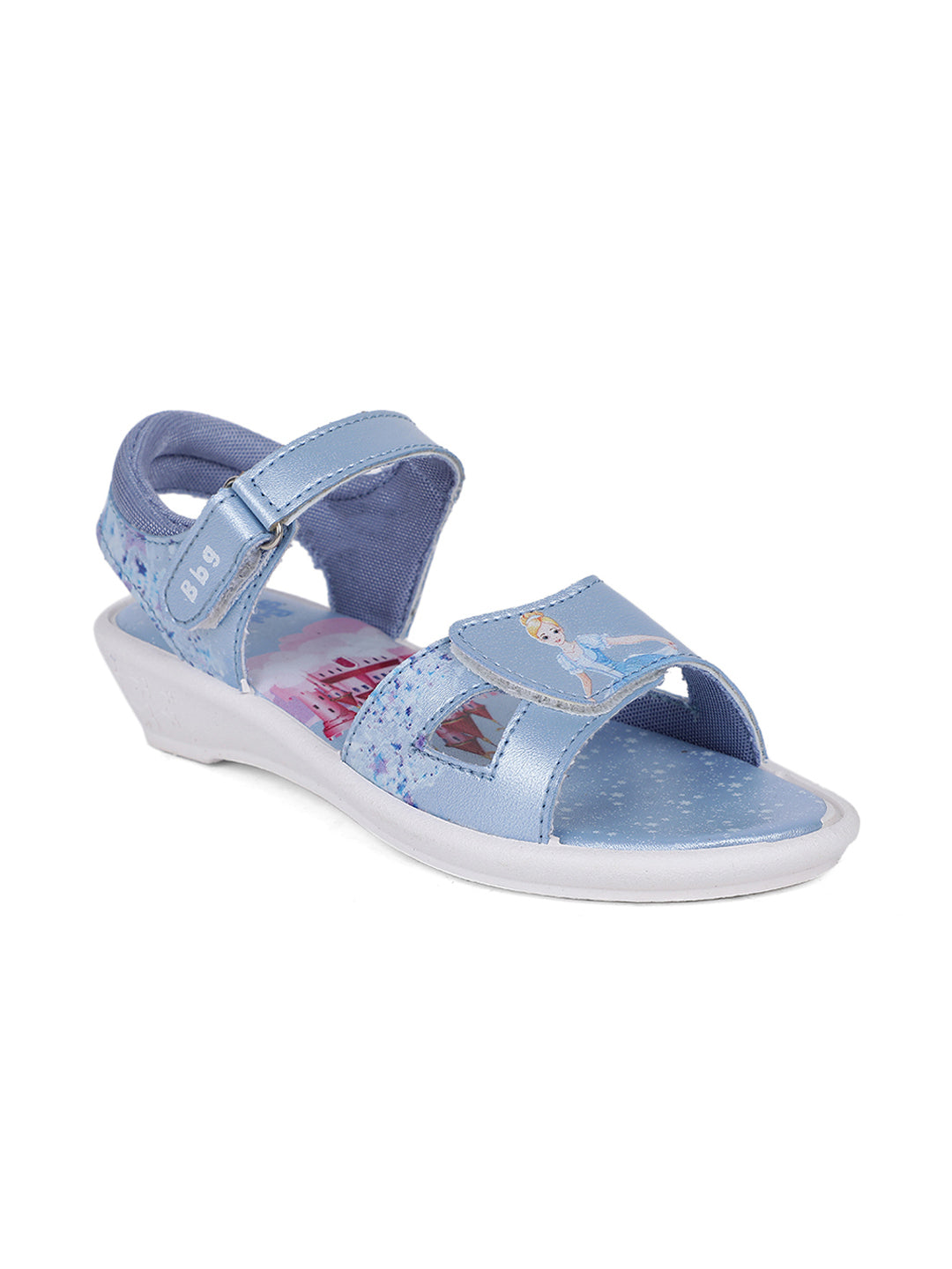Bubblegummers Girl's Light Blue Flat Sandal With Buckle Closure - Light Blue - View 1