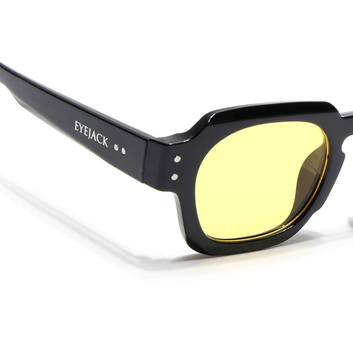 Milan Black Round Sunglasses for Men and Women - Style L991 - view 3