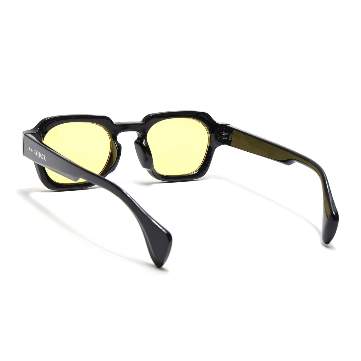 Milan Black Round Sunglasses for Men and Women - Style L991 - view 4