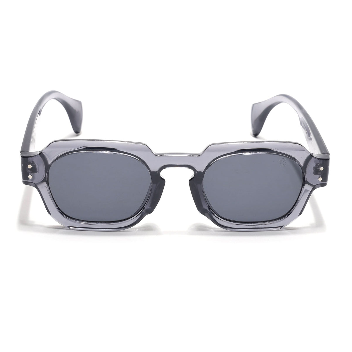 Milan Grey Round Sunglasses for Men and Women - view 4