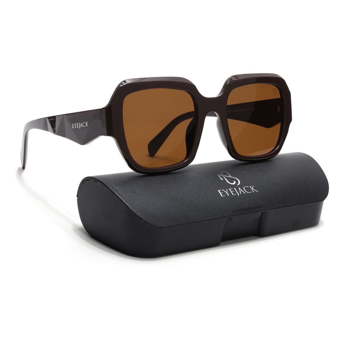 Eyejack Brown Oversize Sunglasses for Men and Women - view 6