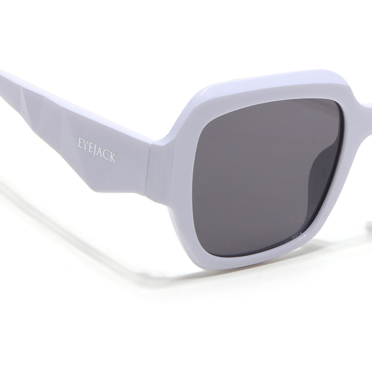 Eyejack White Oversize Sunglasses for Men and Women - view 3