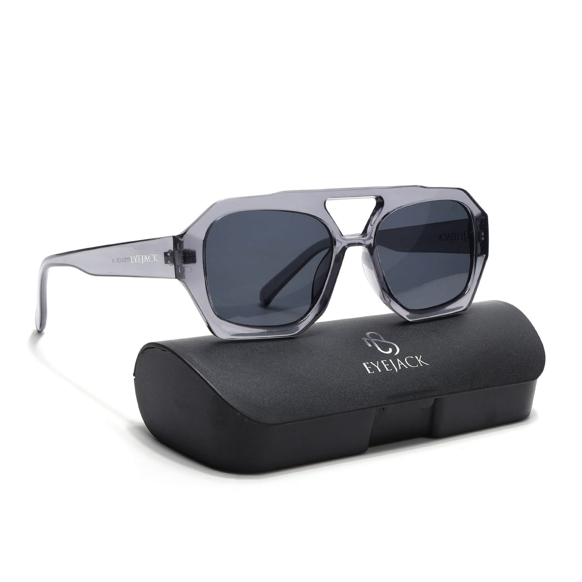 Eyejack Grey Wayfarer Sunglasses for Men and Women - Style 1005 - view 8
