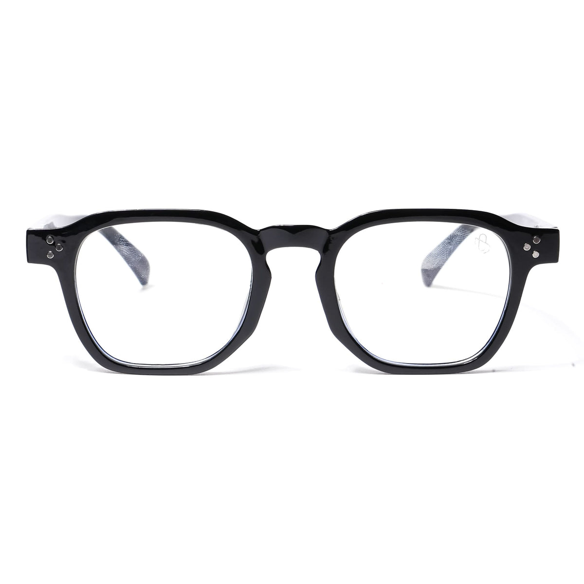 Eyejack Shine Black Square Eyeglasses for Men and Women - Style L521 - view 2