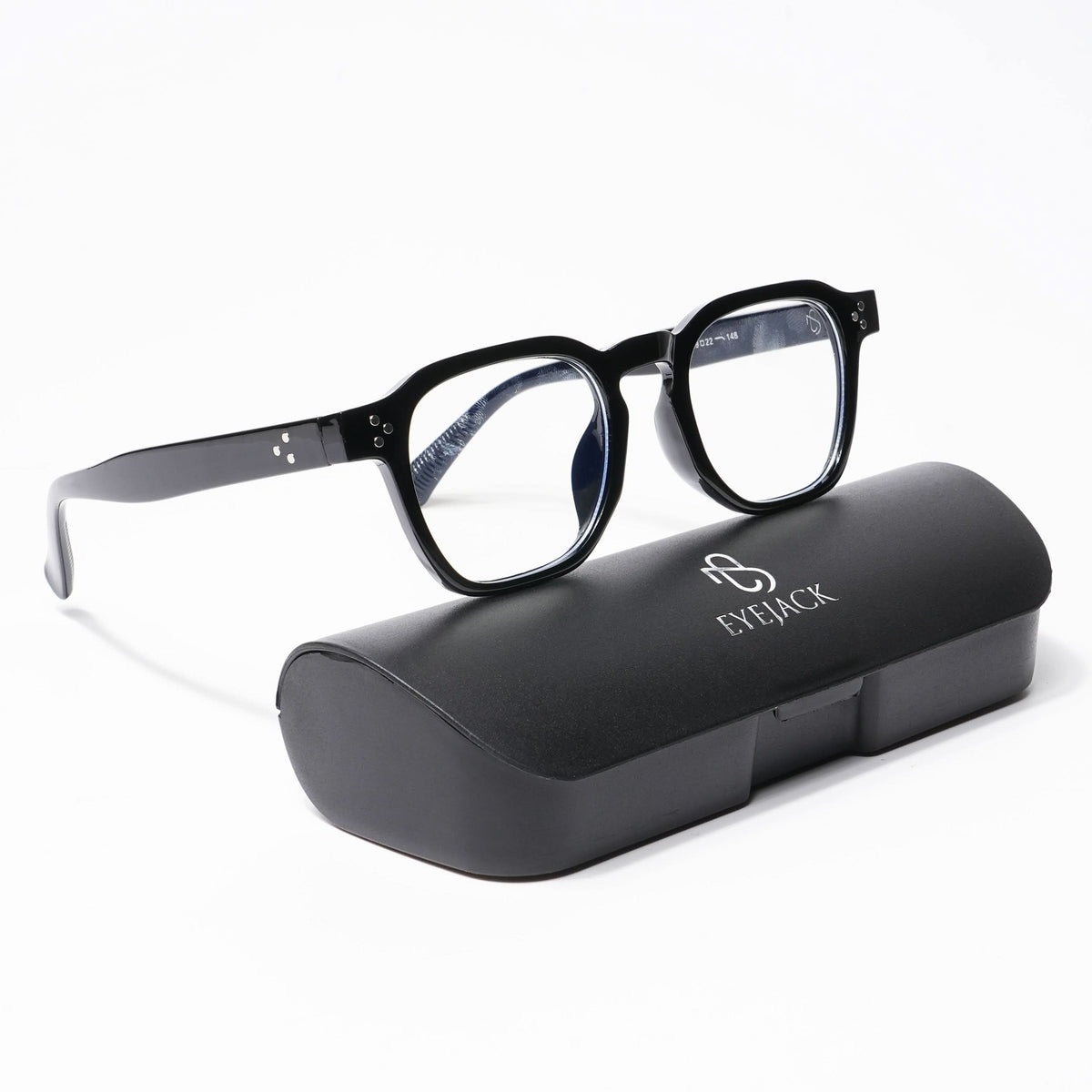 Eyejack Shine Black Square Eyeglasses for Men and Women - Style L521 - view 5