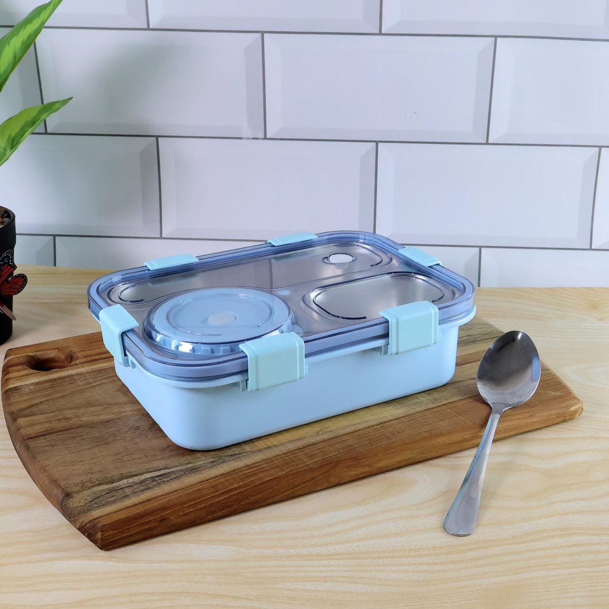Premium Stainless Steel Compartment Lunch Box 1 Set HP DD