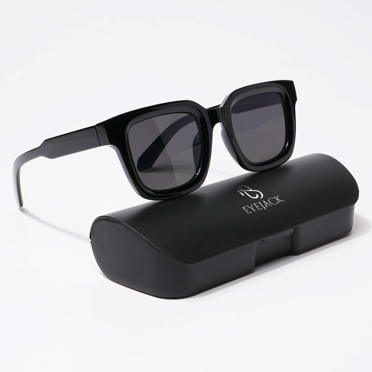 Cubix Shine Black Square Sunglasses for Men and Women - view 7